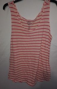 Levis M Red White Stripe Tank Top